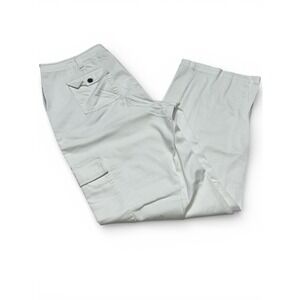 Liz Claiborne New York Womens White‎ Stretch Cargo Pants / Utility Pants Size 14